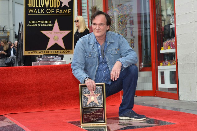 Quentin Tarantino vor seinem Stern auf dem Hollywood Walk of Fame