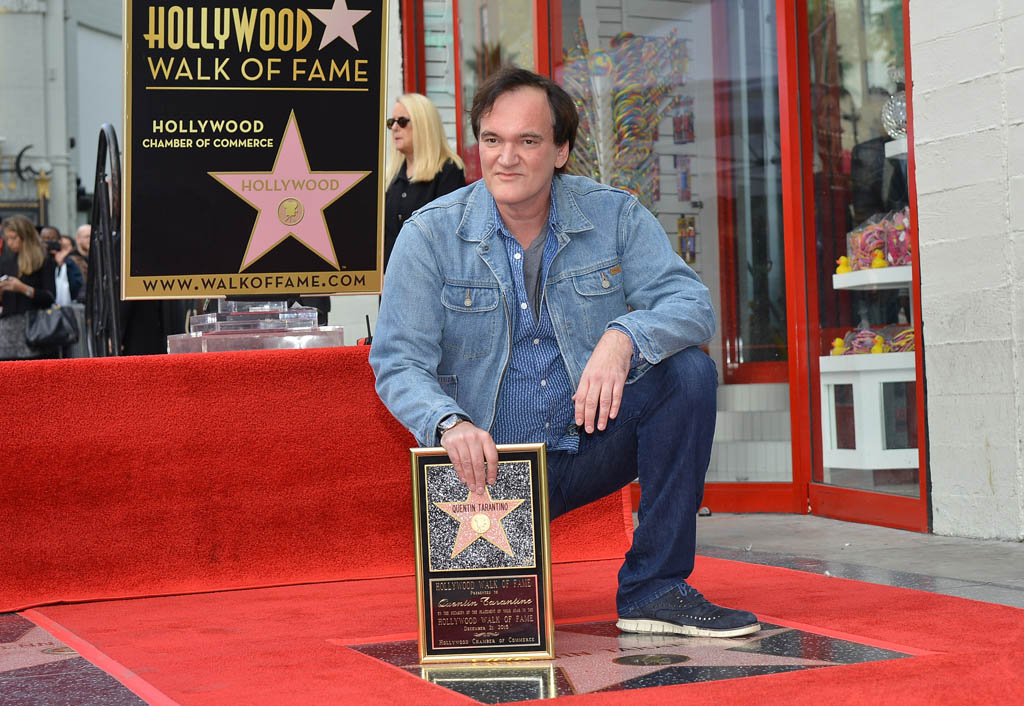 Quentin Tarantino vor seinem Stern auf dem Hollywood Walk of Fame