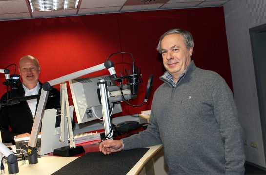 Freddy Rinck (r.) mit BRF1-Moderator Andreas Ryll