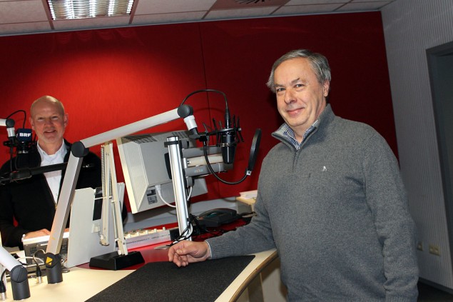 Freddy Rinck (r.) mit BRF1-Moderator Andreas Ryll
