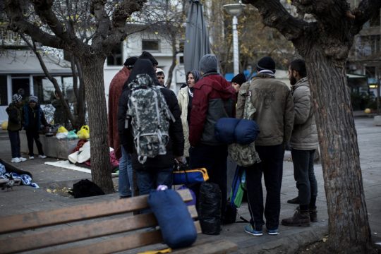 Flüchtlinge in Athen (1.1.)