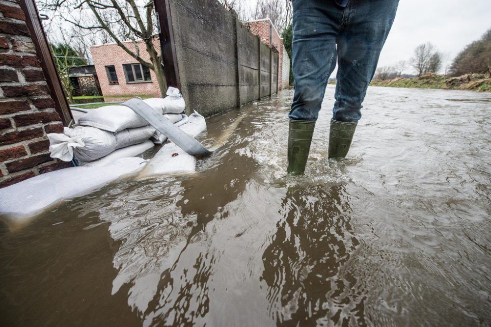 Überflutete Straßen in Rumst