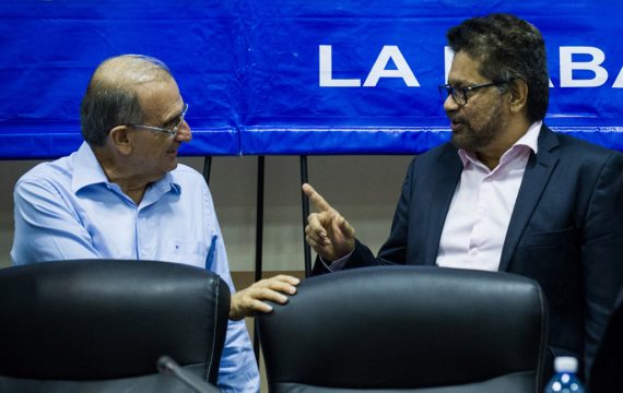 Humberto de la Calle und Ivan Marquez am 19.1. in Havanna