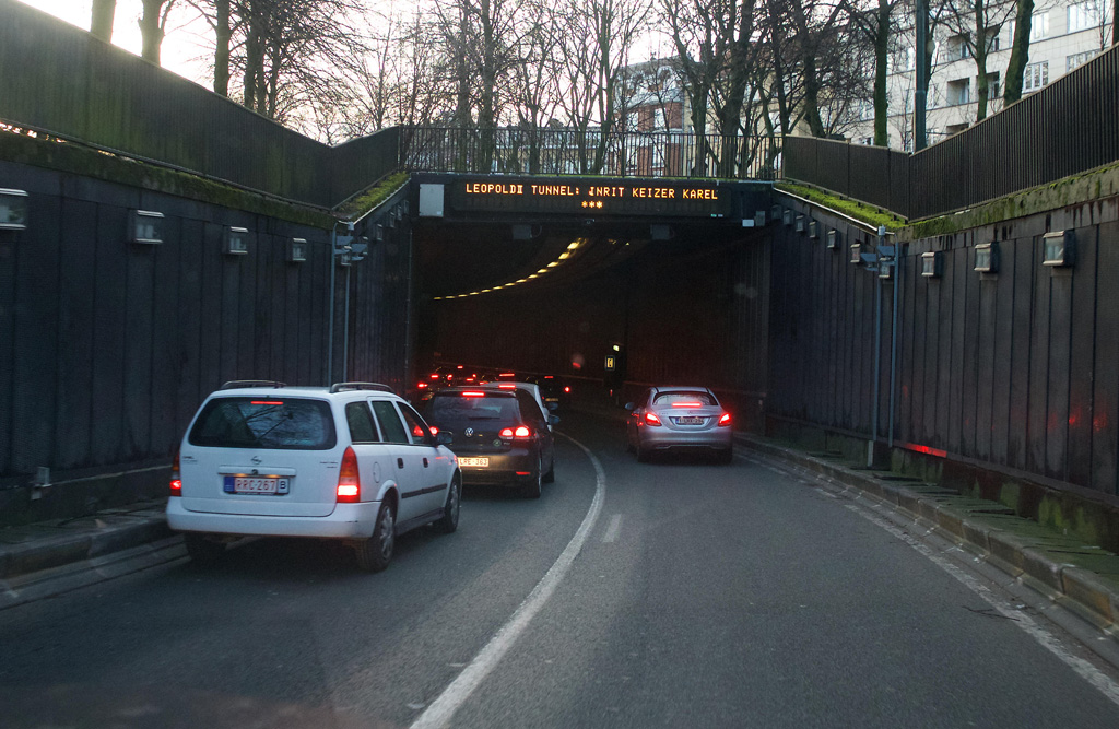 Der Leopold-II-Tunnel in Brüssel (Archivbild: Nicolas Maeterlinck/Belga)