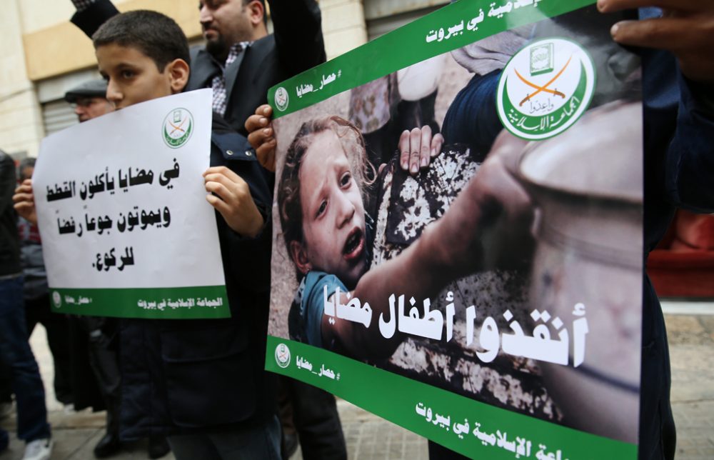 Solidarität mit Madaja: Demonstration vor dem Rotkreuz-Sitz in Beirut/Libanon