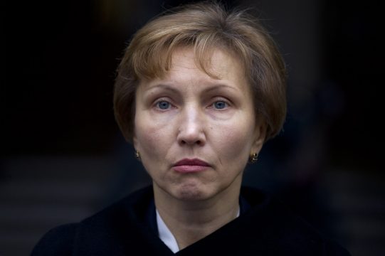 Alexander Litwinenkos Witwe Marina in London (21.1.)