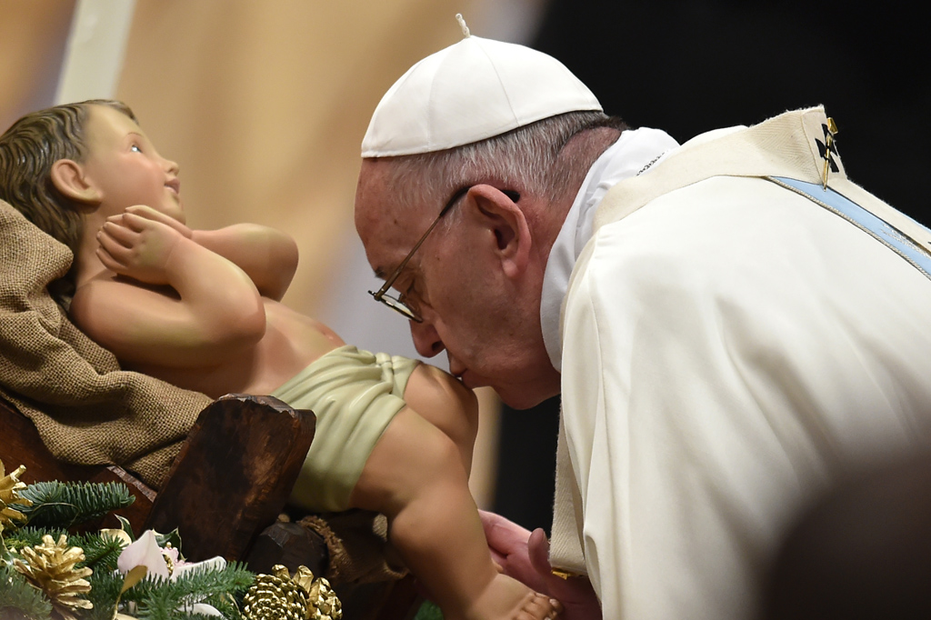 Papst Franziskus beim Dank-Gottesdienst zum Jahresende im Petersdom in Rom