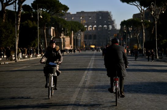 Wegen Smogalarms wurden in Rom Fahrverbote verhängt (Bild vom 28.12.)