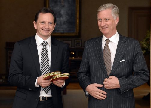 Nein, nicht König Philippe. Aber Jean-Michel Saive ist Ehrengast der Sportlerehrung der DG (Bild: Empfang beim König am 5.1.)