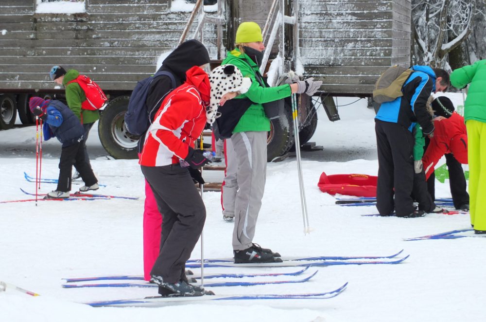 Skitouristen im Hohen Venn (17. Januar 2016)