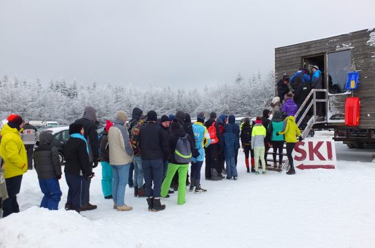 Skitouristen im Hohen Venn (17. Januar 2016)