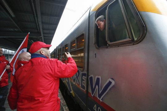 Streik bei der Bahn geht weiter (Bild vom 6.1.)