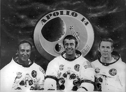 Apollo 14: Edgar D. Mitchell, Alan B. Shepard und Steward Allan Roosa (31.1.1971)