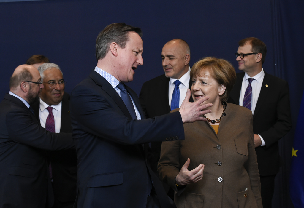 David Cameron und Angela Merkel beim EU-Gipfel in Brüssel