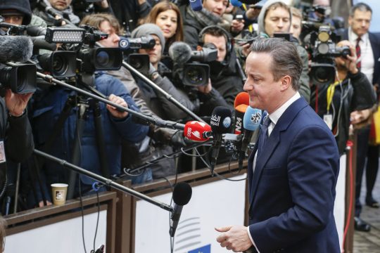 David Cameron beim EU Gipfel in Brüssel