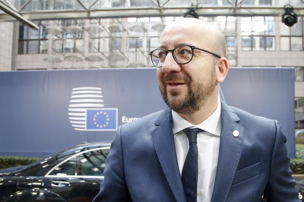 Premierminister Charles Michel am 19.2. beim EU-Gipfel in Brüssel