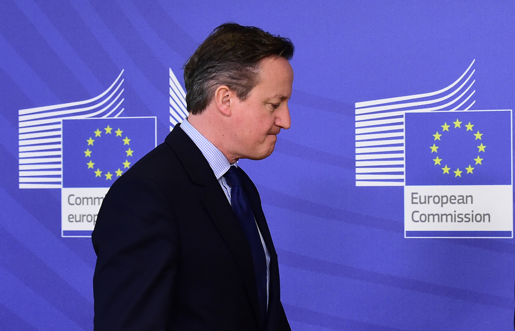 er britische Premierminister David Cameron am 29.1. in Brüssel