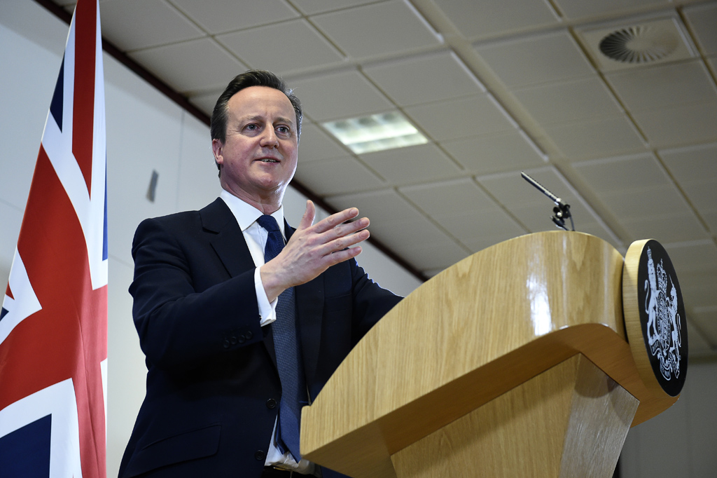Großbritanniens Premier Cameron bei einer Pressekonferenz auf dem EU-Gipfel in Brüssel