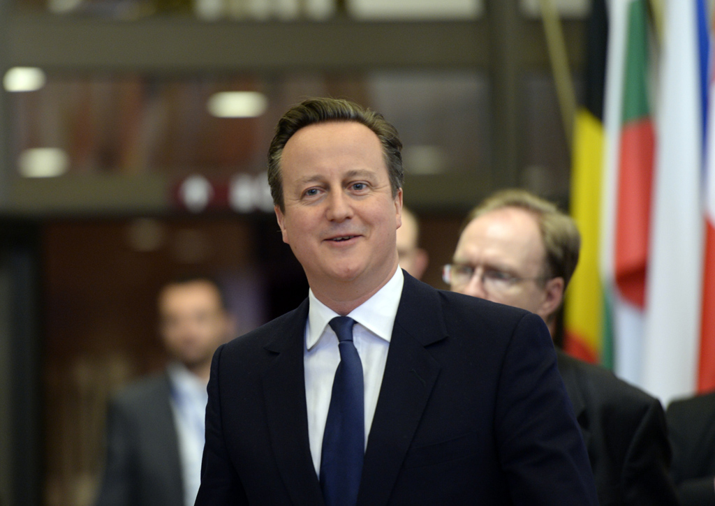 Der britische Premierminister David Cameron beim EU-Gipfel in Brüssel (19.2.2016)