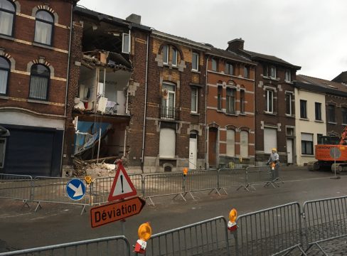 Gasexplosion in Lüttich: Wohnung ausgebrannt