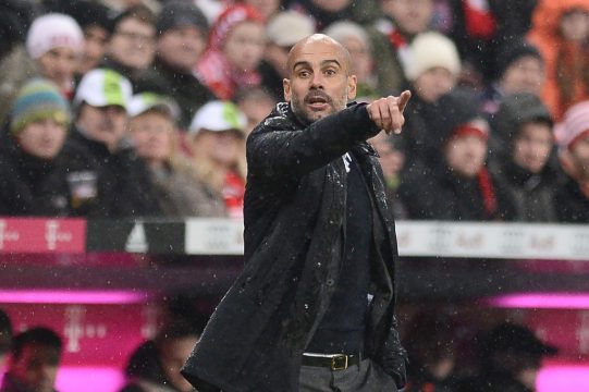 Bayern-Trainer Pep Guardiola beim Spiel gegen Hoffenheim am Sonntag