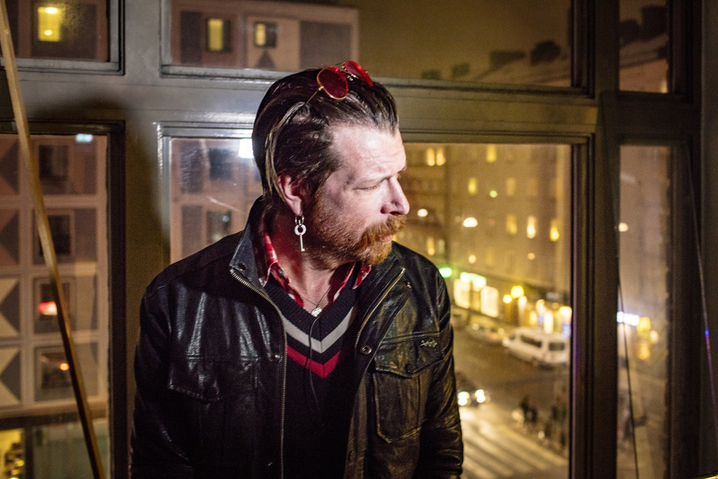 Jesse Hughes, Frontman der Eagles of Death Metal, am 13.2. in Stockholm