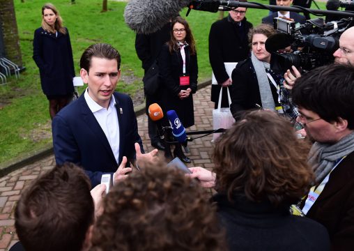 Österreichs Außenminister Sebastian Kurz in Amsterdam (5.2.)