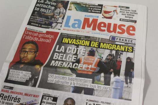 Die Regionalzeitung "La Meuse" ist von dem französischen Internet-Satiremagazin Nordpresse verklagt worden. Es geht unter anderem um die Titelseite vom 24.2.