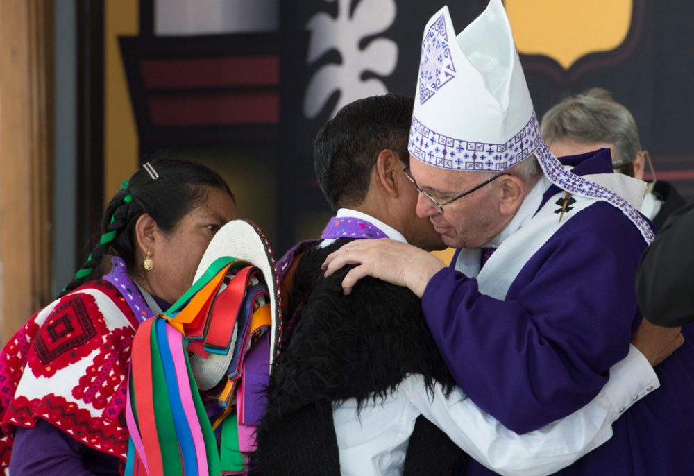 Papst Franziskus am Montag in San Cristobal de Las Casas