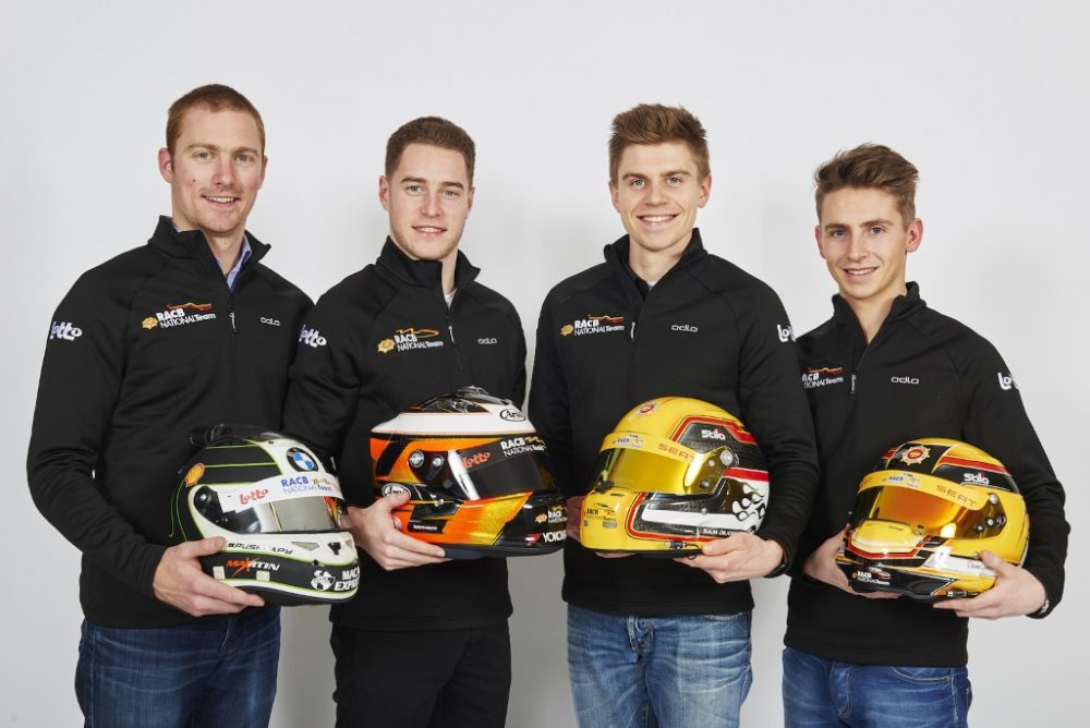 RACB National Team 2016: Maxime Martin, Stoffel Vandoorne, Sam Dejonghe und Denis Dupont