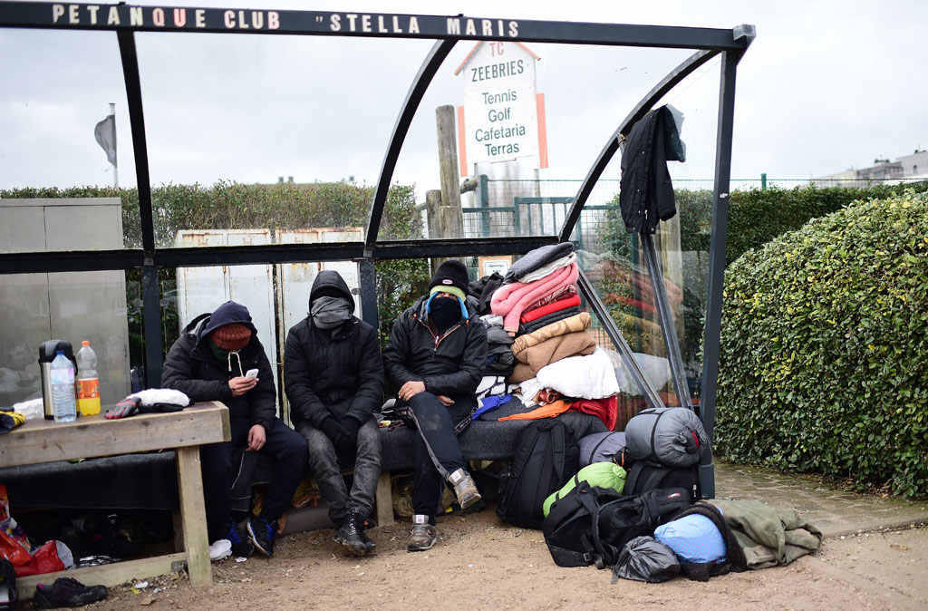 Flüchtlinge in Zeebrugge