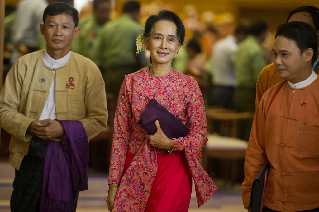 Aung San Suu Kyi im Parlament von Myanmar