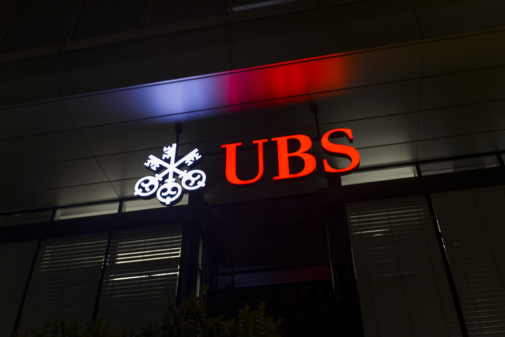 Logo der Schweizer UBS-Bank am 25.2. in Zürich