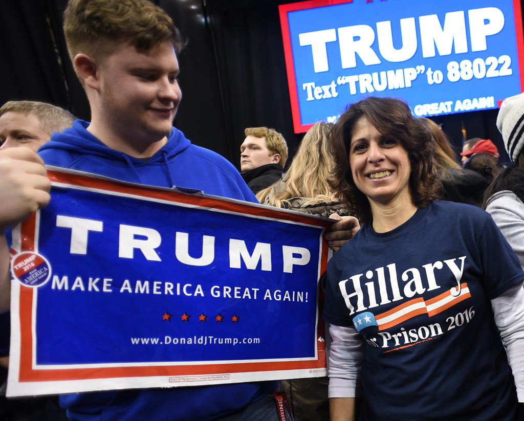 Anhänger von Präsidentschaftskandidat Donald Trump in Manchester