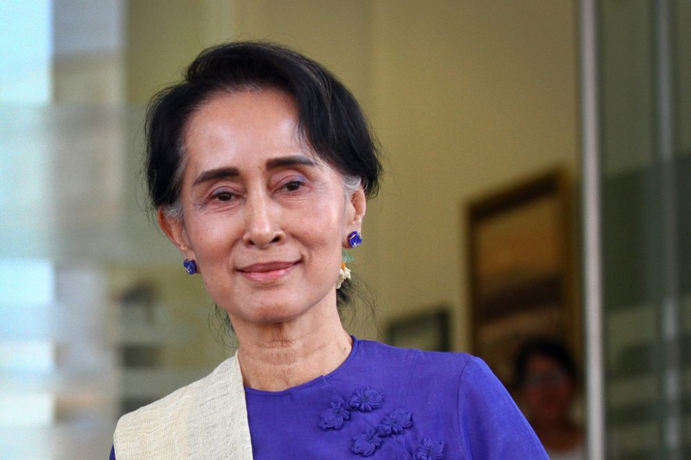 Aung San Suu Kyi am 25.2. in Naypyidaw