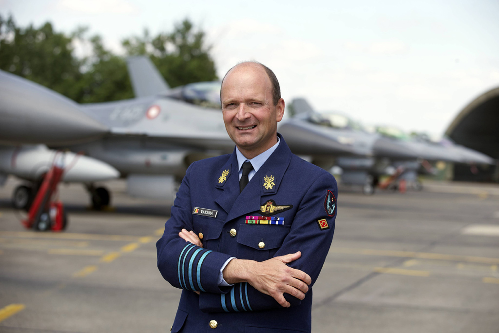 Generalmajor Frederik Vansina, Chef der belgischen Luftstreitkräfte, am 9.6.2015