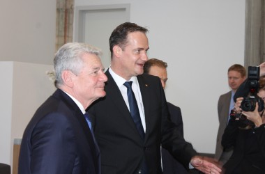 Staatsbesuch: Deutscher Bundespräsident Joachim Gauck in Eupen