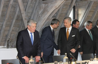Staatsbesuch: Deutscher Bundespräsident Joachim Gauck in Eupen