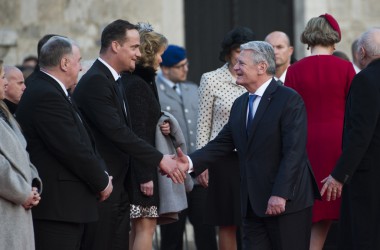 Gauck und Königspaar in Eupen