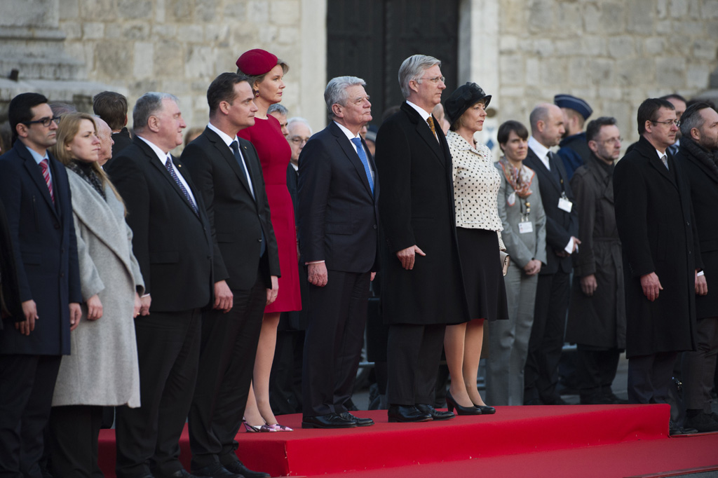 Der deutsche Bundespräsident Joachim Gauck war erst im März auf Einladung von König Philippe in Eupen