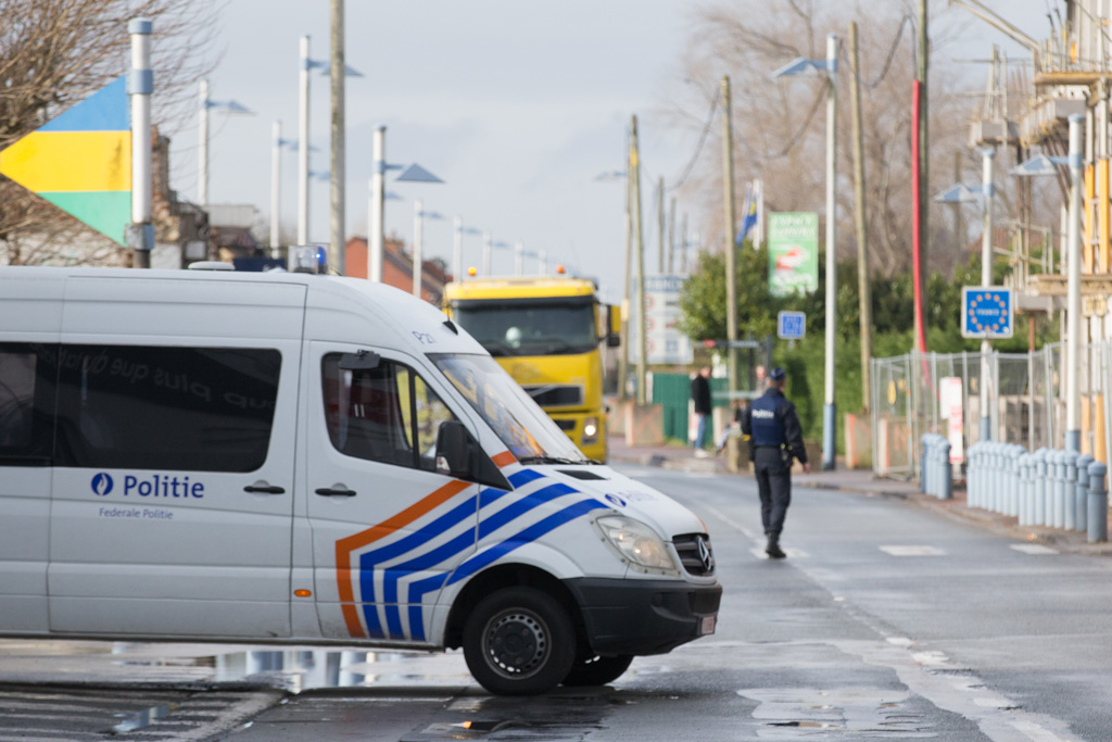 Grenzkontrollen in Adinkerke/De Panne (24.2.)