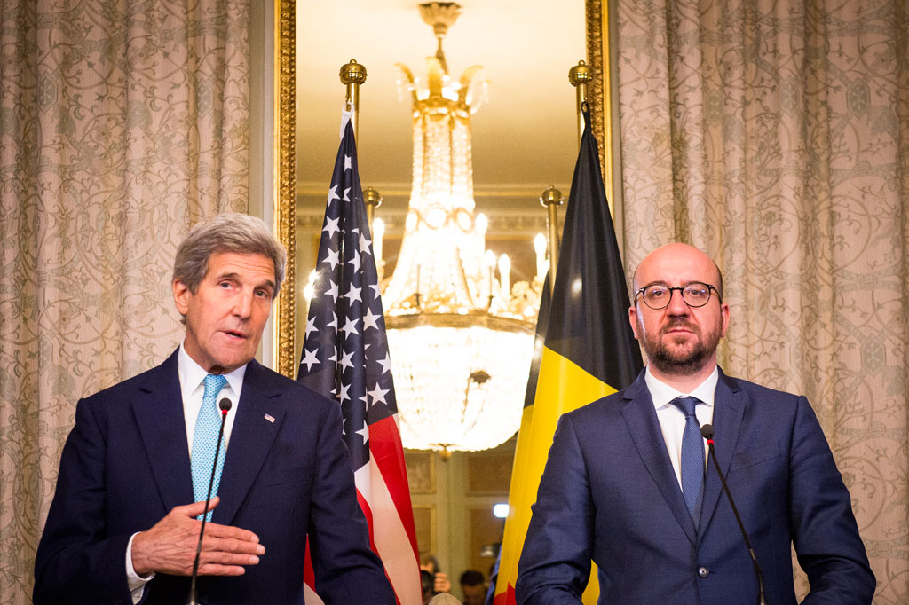 US-Außenminister John Kerry sichert Premier Michel seine Unterstützung zu
