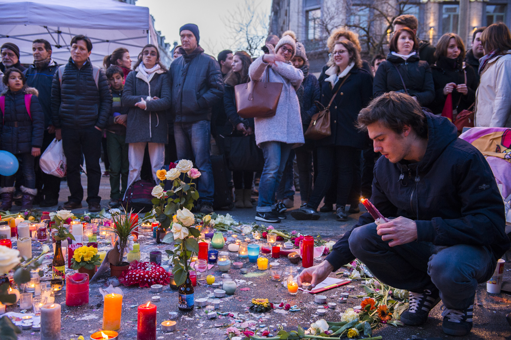 Mahnwache für die Opfer der Terroranschläge in Brüssel