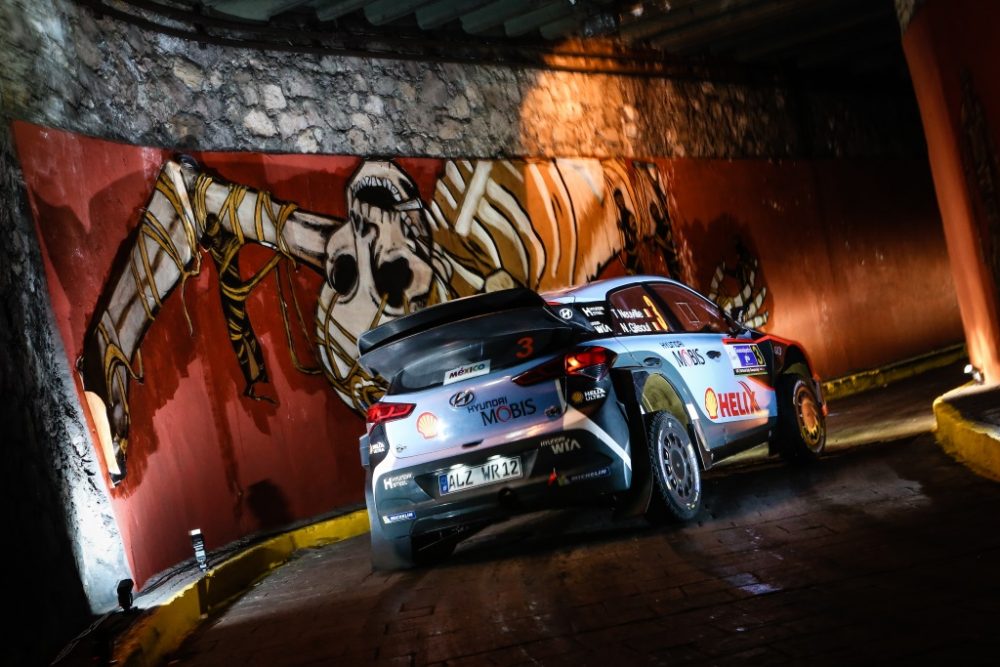 Rallye Mexiko: Thierry Neuville/Nicolas Gilsoul (Hyundai i20 WRC) im berühmten Tunnel von Guanajuato