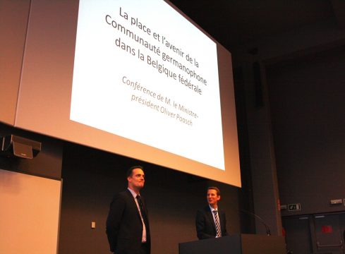 Ministerpräsident Paasch hielt Gastvortrag an Uni Lüttich