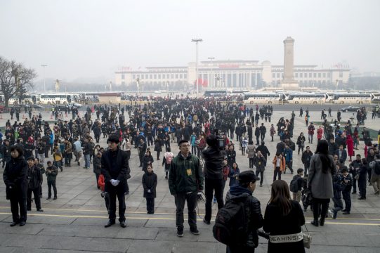 Delegierte und Journalisten in Peking (3.3.)