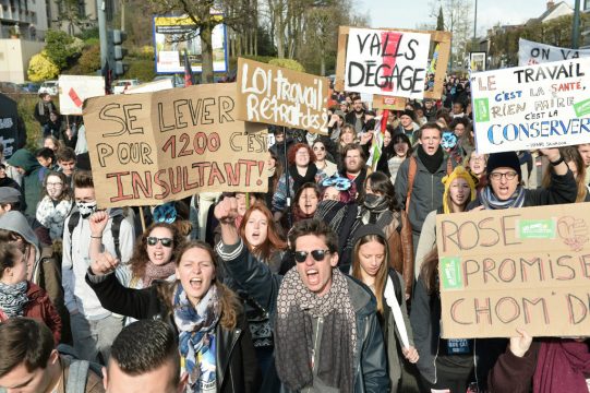 Streik gegen Arbeitsmarktreform in Rennes (31.3.)
