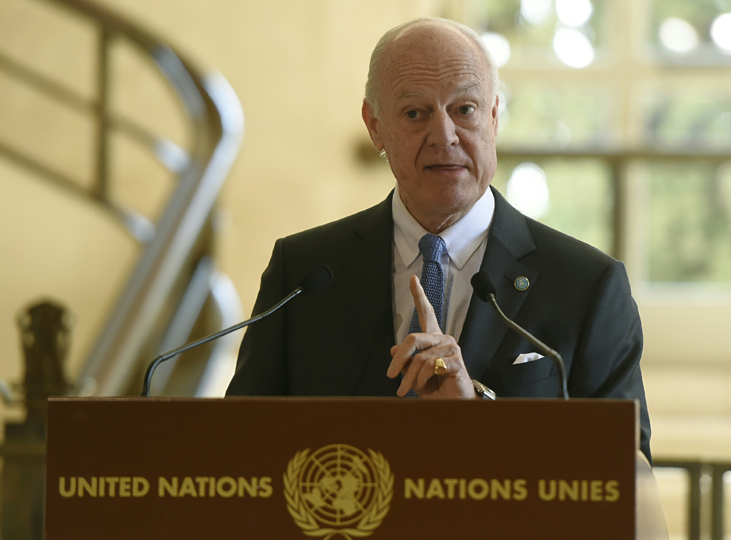 UN-Sondervermittler Staffan de Mistura am 14.3. in Genf