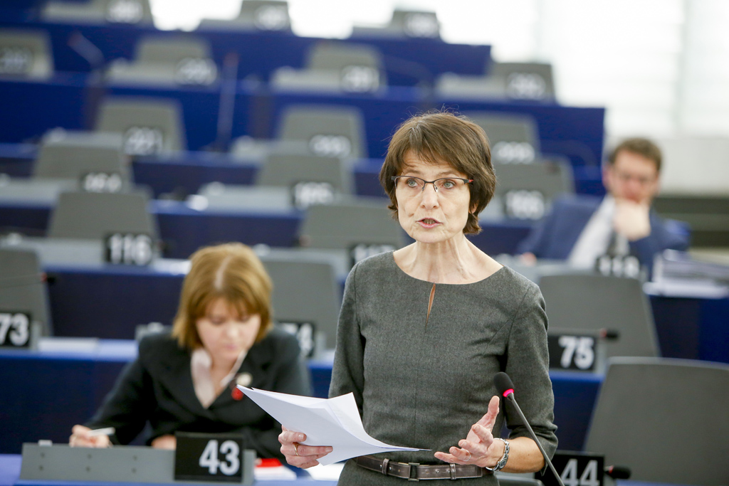 EU-Kommissarin Marianne Thyssen im Europaparlament