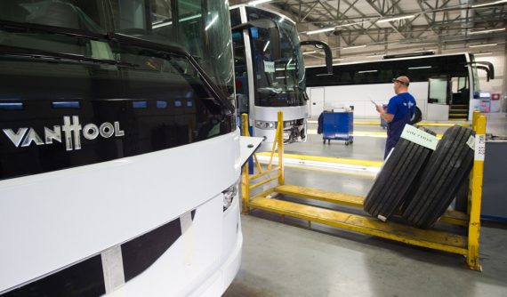 Van Hool-Niederlassung in Skopje (Archivbild: Benoit Doppagne/Belga)